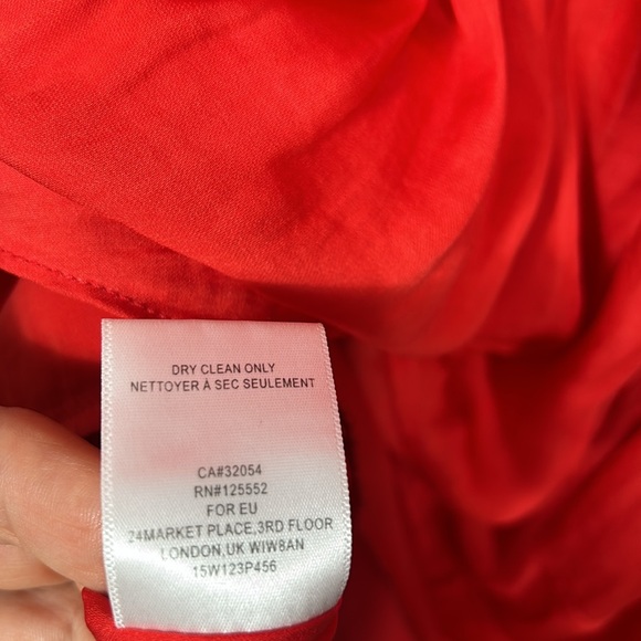 Dolan Red V neck tassel layered skirt pocketed maxi dress size XS- would fit S - Picture 16 of 17